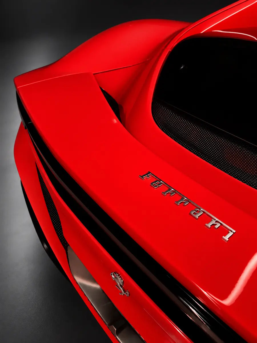296 GTB – Motorabdeckung und Heckarchitektur
