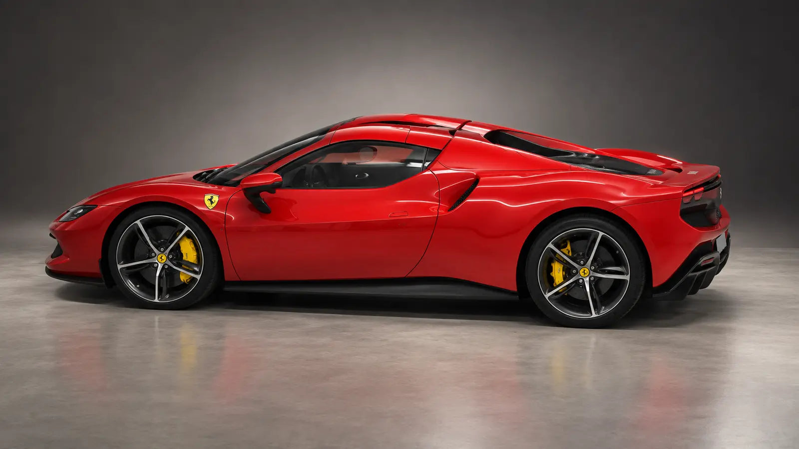 296 GTS – Seitenprofil mit versenkbarem Hardtop