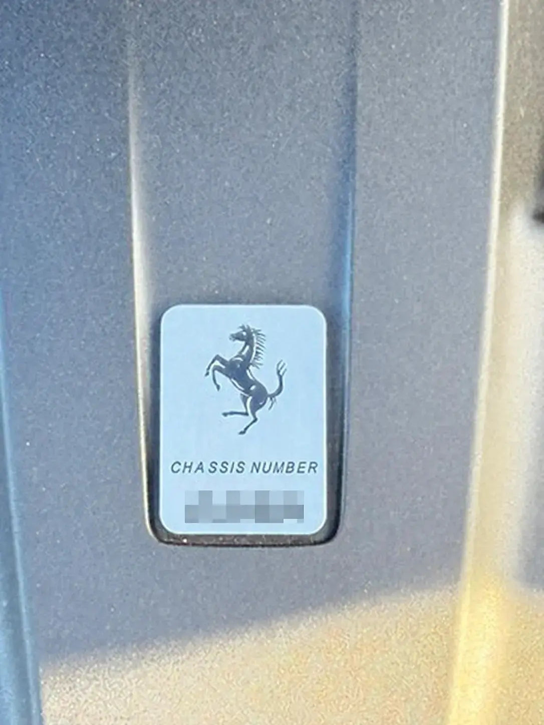 GTC4Lusso – Chassisnummer vollständig verpixelt
